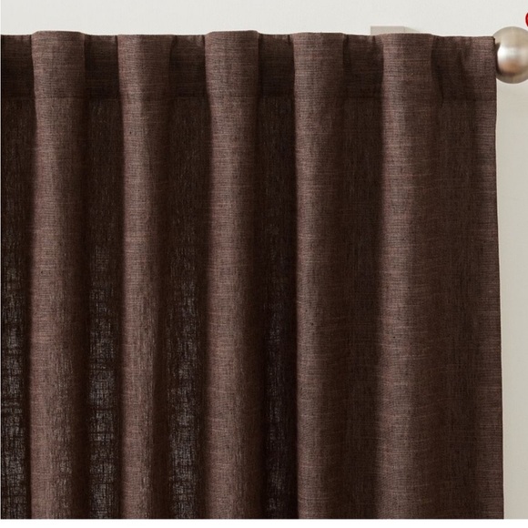Pottery Barn Emery Linen Curtain in Expresso 100x84 - Picture 4 of 10